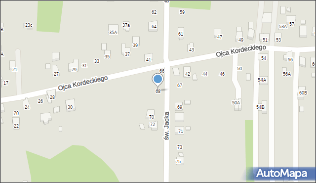 Rydułtowy, św. Jacka, 68, mapa Rydułtowy