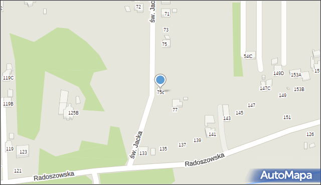 Rydułtowy, św. Jacka, 75c, mapa Rydułtowy