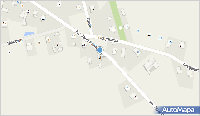 Rykoszyn, św. Jana Pawła II, 18, mapa Rykoszyn