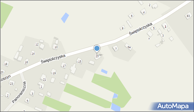 Rykoszyn, Świętokrzyska, 13, mapa Rykoszyn