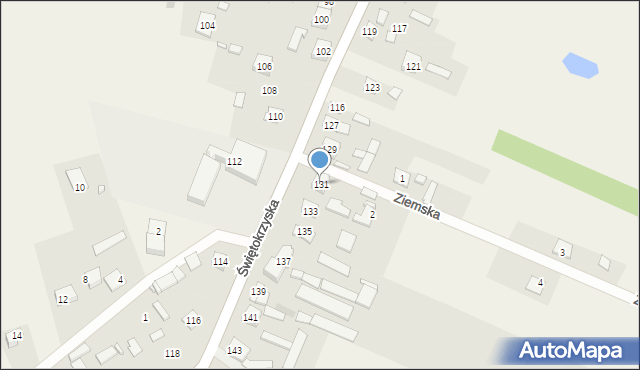 Rykoszyn, Świętokrzyska, 131, mapa Rykoszyn