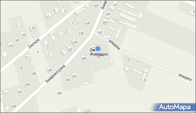 Rykoszyn, Świętokrzyska, 145, mapa Rykoszyn