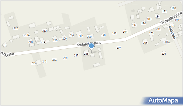 Rykoszyn, Świętokrzyska, 209, mapa Rykoszyn