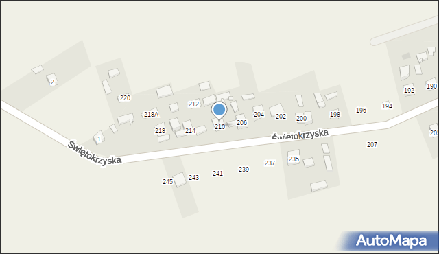Rykoszyn, Świętokrzyska, 210, mapa Rykoszyn