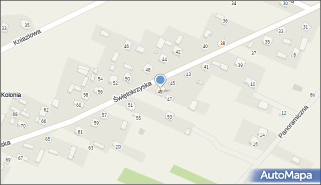 Rykoszyn, Świętokrzyska, 49, mapa Rykoszyn