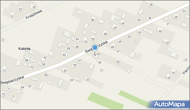 Rykoszyn, Świętokrzyska, 51, mapa Rykoszyn