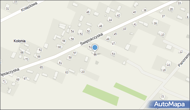 Rykoszyn, Świętokrzyska, 55, mapa Rykoszyn