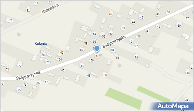 Rykoszyn, Świętokrzyska, 57, mapa Rykoszyn