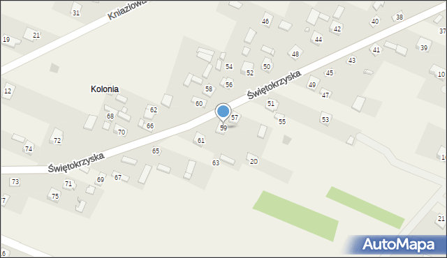 Rykoszyn, Świętokrzyska, 59, mapa Rykoszyn