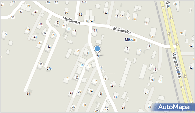 Rzeszów, św. Huberta, 5, mapa Rzeszów