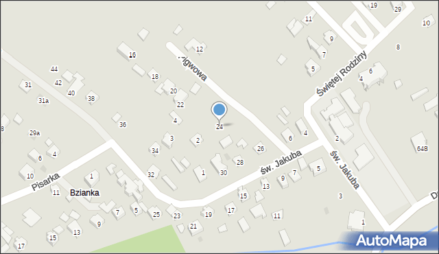 Rzeszów, św. Jakuba, 24, mapa Rzeszów