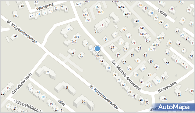 Rzeszów, św. Michała Archanioła, 10, mapa Rzeszów