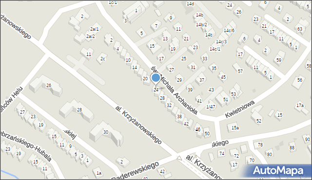 Rzeszów, św. Michała Archanioła, 24, mapa Rzeszów