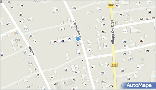 Rzeszów, Świętojańska, 13, mapa Rzeszów