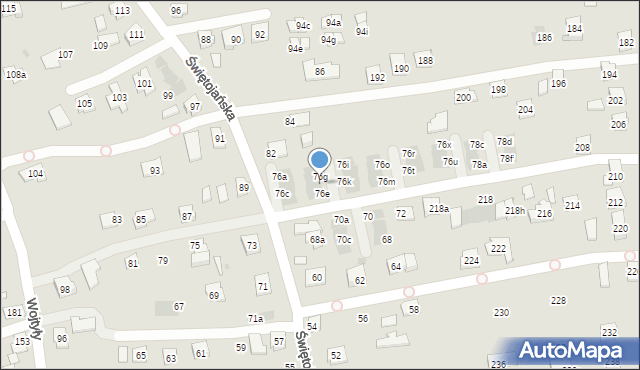 Rzeszów, Świętojańska, 76f, mapa Rzeszów