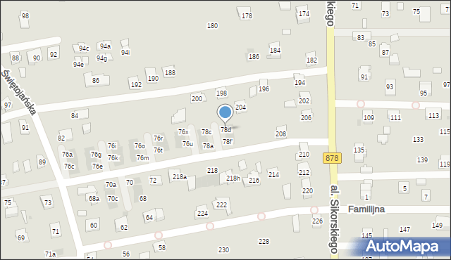 Rzeszów, Świętojańska, 78d, mapa Rzeszów