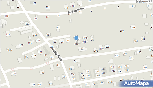 Rzeszów, Świętojańska, 94e, mapa Rzeszów
