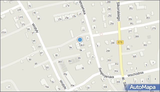 Rzeszów, Świętojańska, 9c, mapa Rzeszów