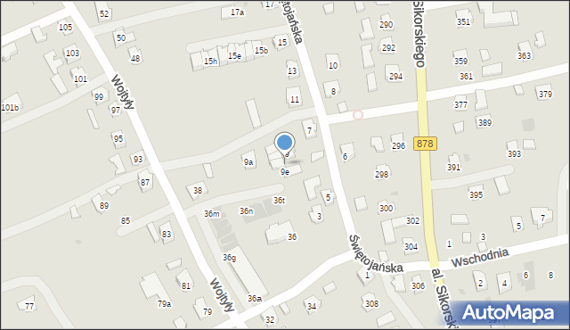 Rzeszów, Świętojańska, 9d, mapa Rzeszów