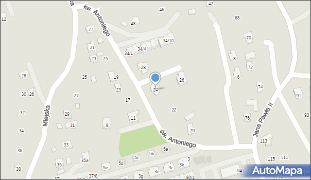 Rzeszów, św. Antoniego, 24, mapa Rzeszów