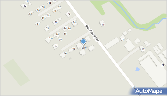Rzeszów, św. Faustyny, 100, mapa Rzeszów