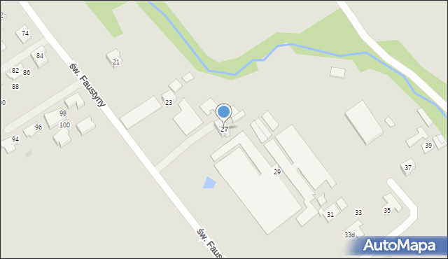 Rzeszów, św. Faustyny, 27, mapa Rzeszów