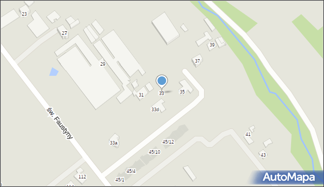 Rzeszów, św. Faustyny, 33, mapa Rzeszów