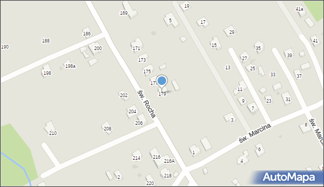 Rzeszów, św. Rocha, 179, mapa Rzeszów