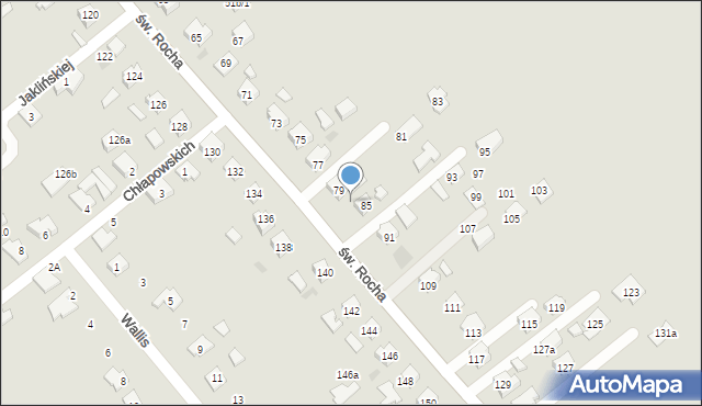 Rzeszów, św. Rocha, 87, mapa Rzeszów