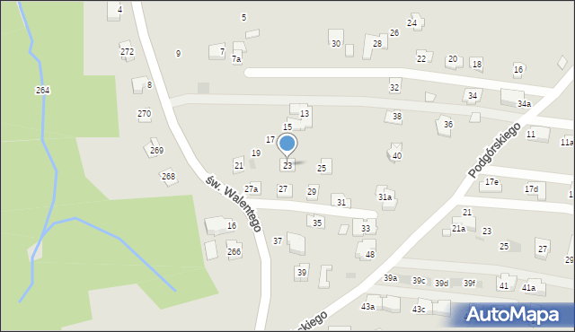 Rzeszów, św. Walentego, 23, mapa Rzeszów