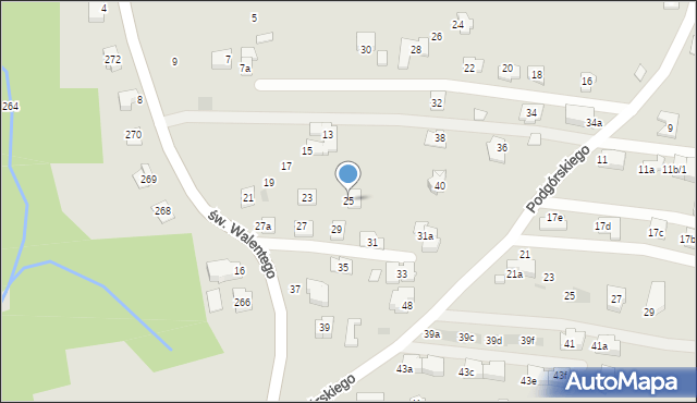 Rzeszów, św. Walentego, 25, mapa Rzeszów