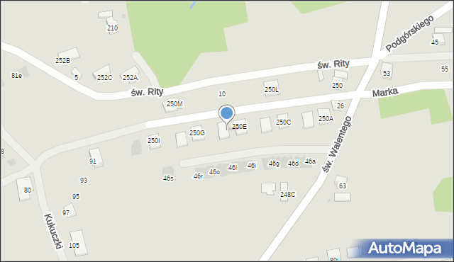 Rzeszów, św. Walentego, 38, mapa Rzeszów