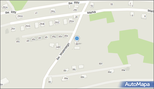Rzeszów, św. Walentego, 63, mapa Rzeszów