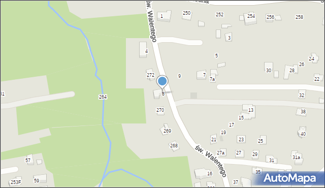 Rzeszów, św. Walentego, 8, mapa Rzeszów