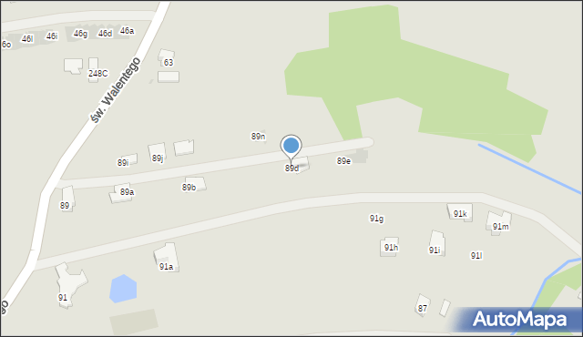 Rzeszów, św. Walentego, 89d, mapa Rzeszów