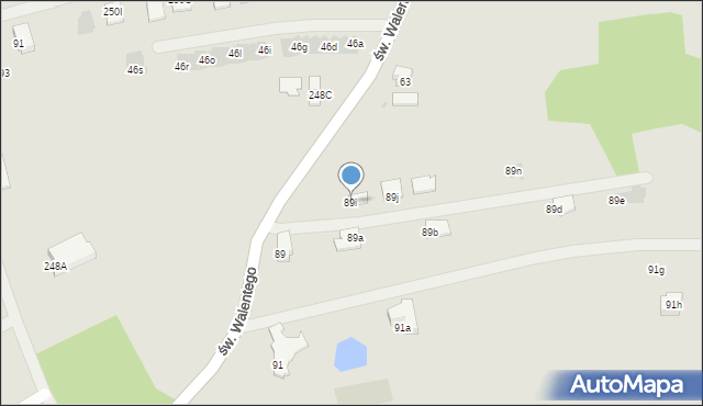 Rzeszów, św. Walentego, 89i, mapa Rzeszów