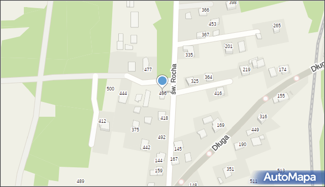 Rzozów, św. Rocha, 11, mapa Rzozów