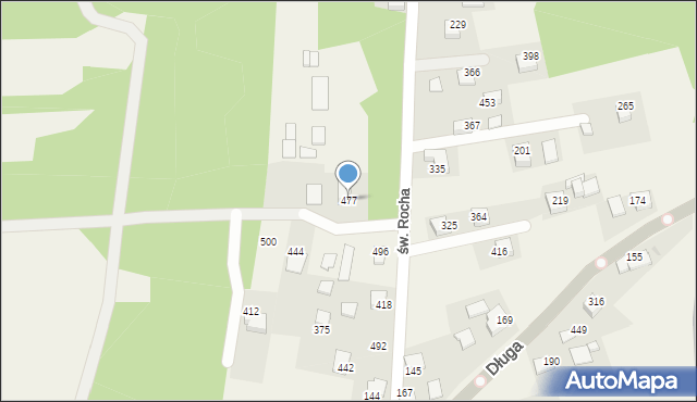 Rzozów, św. Rocha, 91, mapa Rzozów