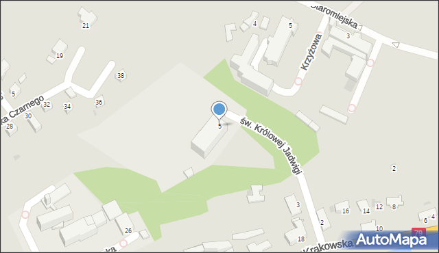 Sandomierz, św. Królowej Jadwigi, 5, mapa Sandomierza