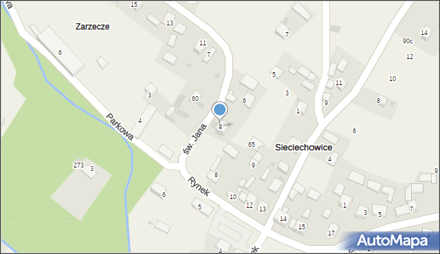 Sieciechowice, św. Jana, 4, mapa Sieciechowice