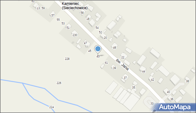 Sieciechowice, św. Jana, 43, mapa Sieciechowice