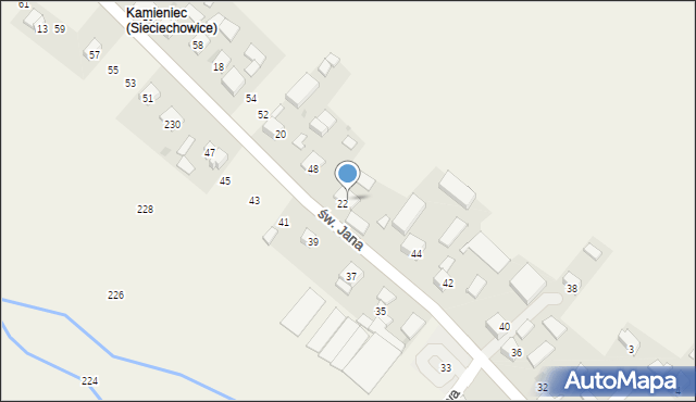 Sieciechowice, św. Jana, 46, mapa Sieciechowice