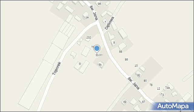 Sieciechowice, św. Jana, 77, mapa Sieciechowice