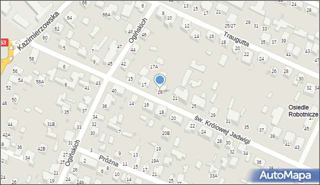 Siedlce, św. Królowej Jadwigi, 19, mapa Siedlce