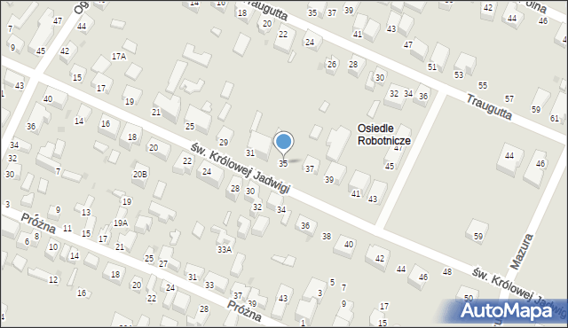 Siedlce, św. Królowej Jadwigi, 35, mapa Siedlce