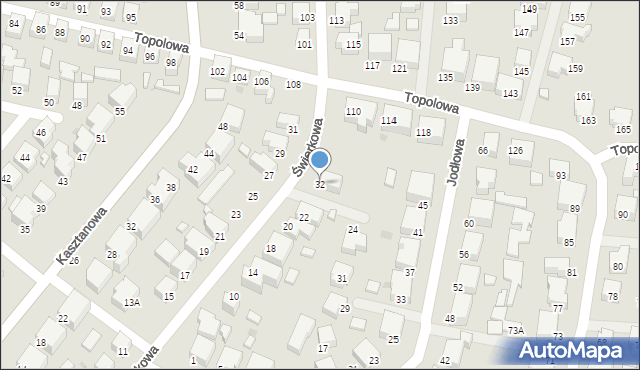Siedlce, Świerkowa, 32, mapa Siedlce