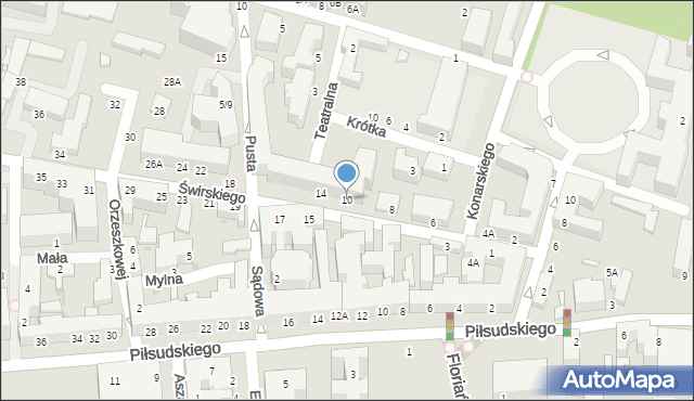 Siedlce, Świrskiego Ignacego, bp., 10, mapa Siedlce