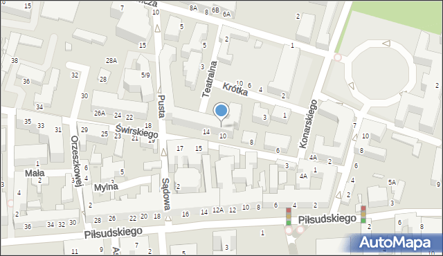 Siedlce, Świrskiego Ignacego, bp., 11, mapa Siedlce