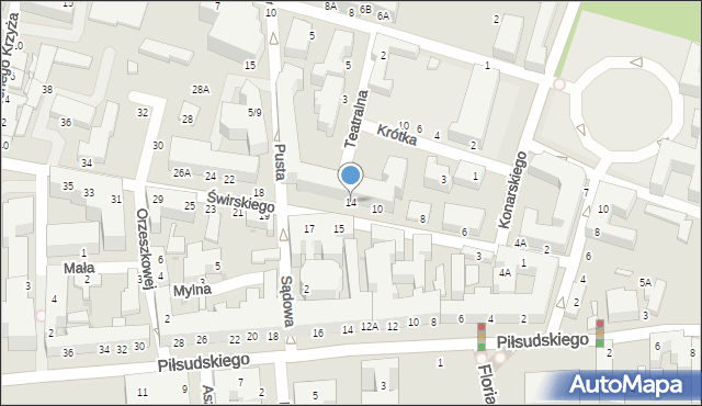 Siedlce, Świrskiego Ignacego, bp., 14, mapa Siedlce