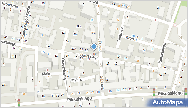 Siedlce, Świrskiego Ignacego, bp., 18, mapa Siedlce
